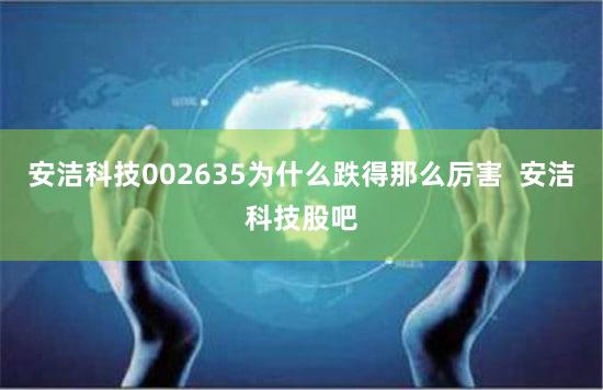 安洁科技002635为什么跌得那么厉害  安洁科技股吧