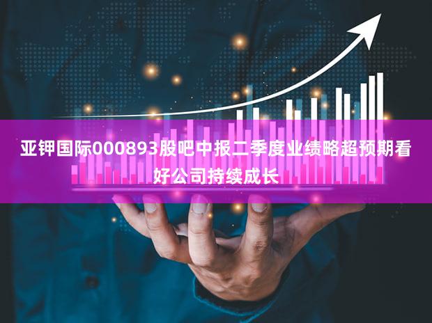 亚钾国际000893股吧中报二季度业绩略超预期看好公司持续成长